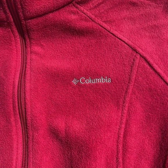 Columbia Women's Magenta Fleece Zip Up Size Large - Picture 7 of 11